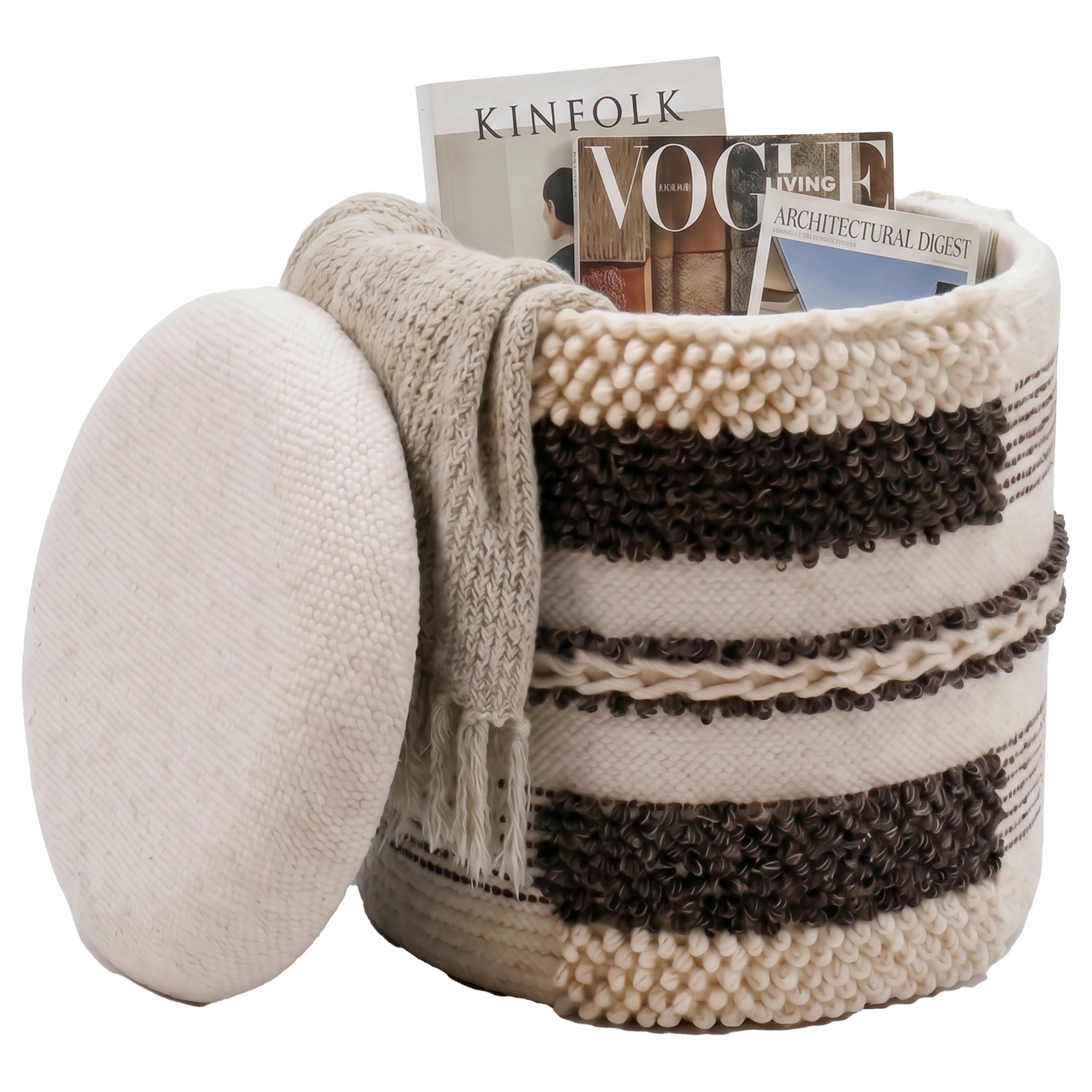 Taburet, š: 40 cm - béžová, Design, textil (40/45/40cm) - Livetastic