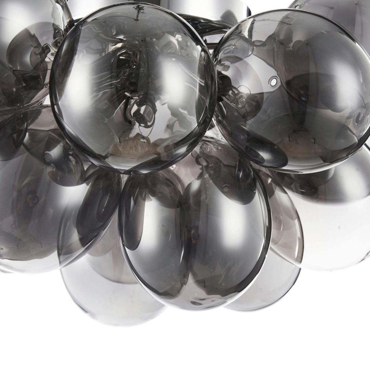Deckenleuchte Balbo L: 50 cm mit Wanddimmer - Nickelfarben, Basics, Glas/Metall (50/29,5/50cm) - MAYTONI