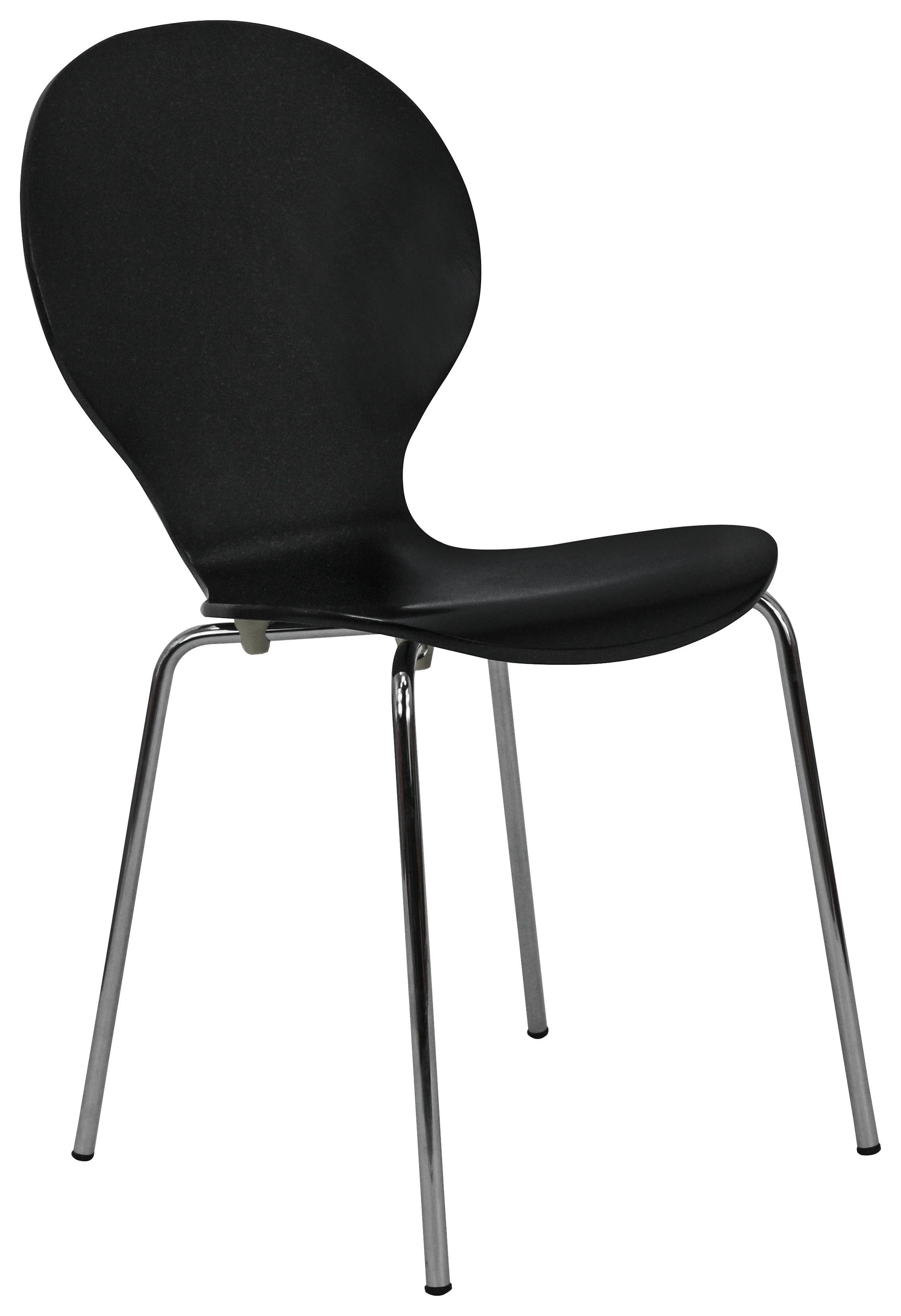 Stuhl Basic Naturfarben aus Sperrholz und Stahl