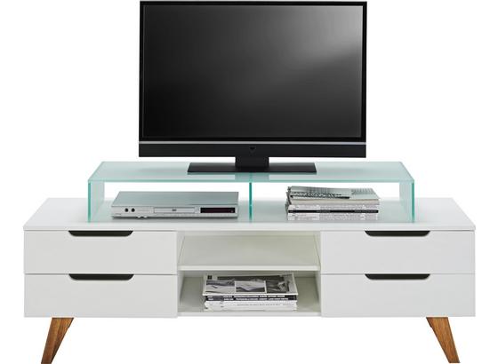 Stolek Na Elektroniku Durham - bílá/přírodní barvy, Moderní, dřevo/kompozitní dřevo (150/47,5/45cm) - Mömax modern living Stolek Na Elektroniku Durham - bílá/přírodní barvy, Moderní, dřevo/kompozitní dřevo (150/47,5/45cm) - Mömax modern living