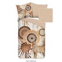 Bettwäsche Reani Braun Taupe Beige 155x220 cm - Taupe/Beige, Design, Textil (155/220cm)