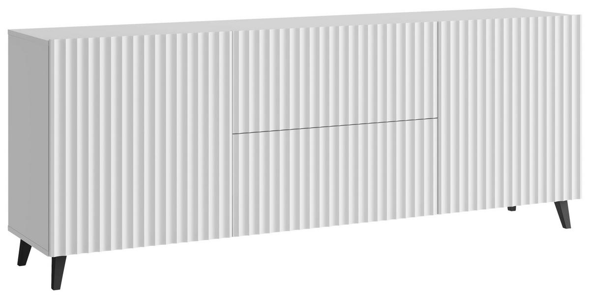 NÍZKÁ KOMODA PHUKET 181 - bílá/černá, Trend, kompozitní dřevo/plast (180/69,4/39cm) - Livetastic