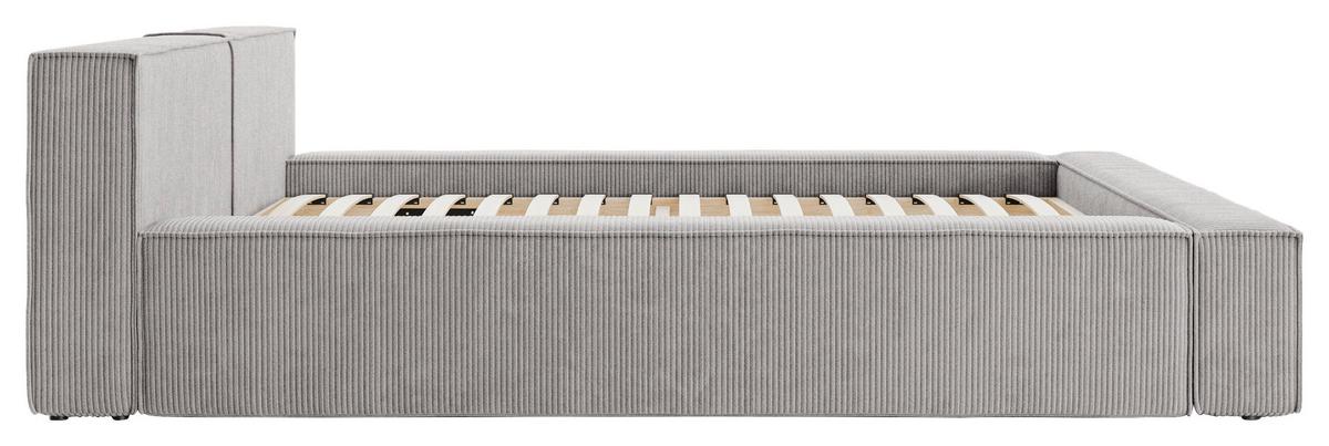 Polsterbett inkl. Lattenrost 180x200 - Beige/Hellgrau, Basics, Holz/Textil (180/200cm) - Livetastic