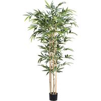 Kunstpflanze Bambus H: 150 cm - Schwarz/Naturfarben, Design, Kunststoff (150cm) - P & B