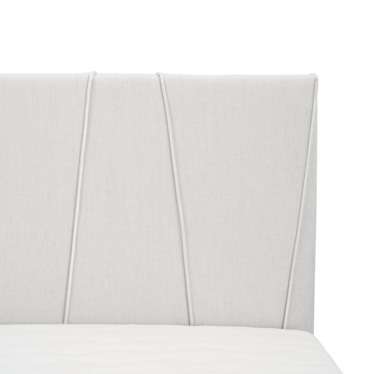 Boxspringbett Mit Topper 180x200 Wels - Creme/Schwarz, MODERN, Textil (180/200cm) - MID.YOU