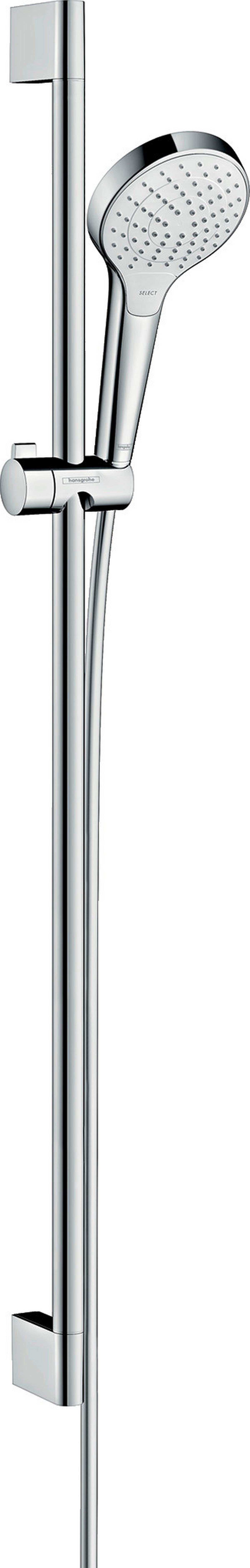 Brausegarnitur Hansgrohe Weiß/ Chromfarben 3-Fach Verstellbar - Chromfarben/Weiß, Basics (12,8/95,9/23,5cm) - Hansgrohe