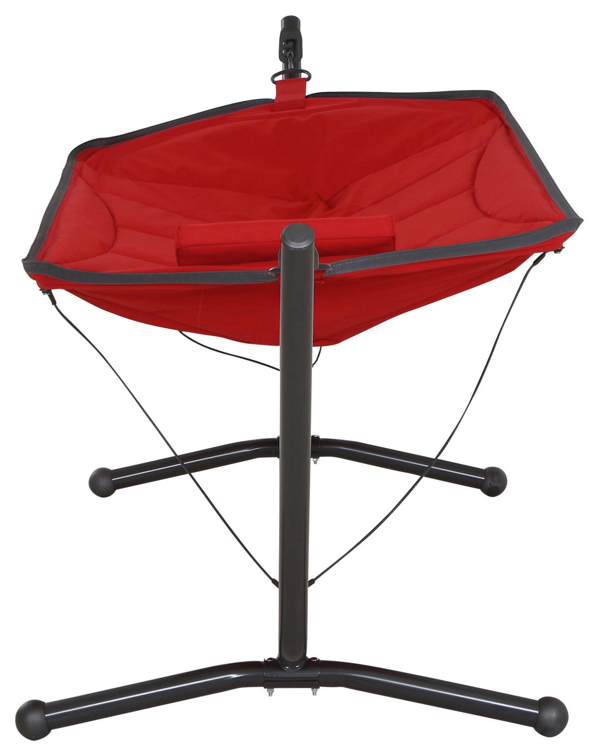 Hängematte L91047 - Dunkelgrau/Rot, KONVENTIONELL, Textil/Metall (105/104/305cm) - Siena Garden