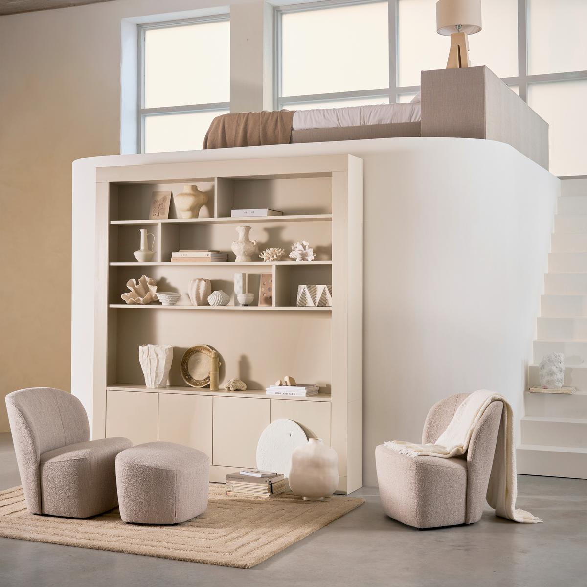 SESSEL Lofty Naturfarben B: 68 cm - Schwarz/Naturfarben, Design, Textil (68/75/72cm) - Livetastic