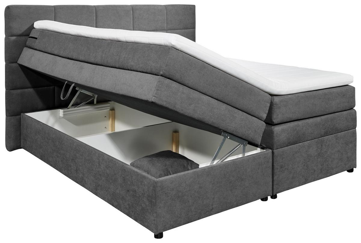 Boxspringbett Mit Topper & Bettkasten 180x200 Tacoma 3 - Schlammfarben, KONVENTIONELL, Kunststoff (180/200cm) - MID.YOU