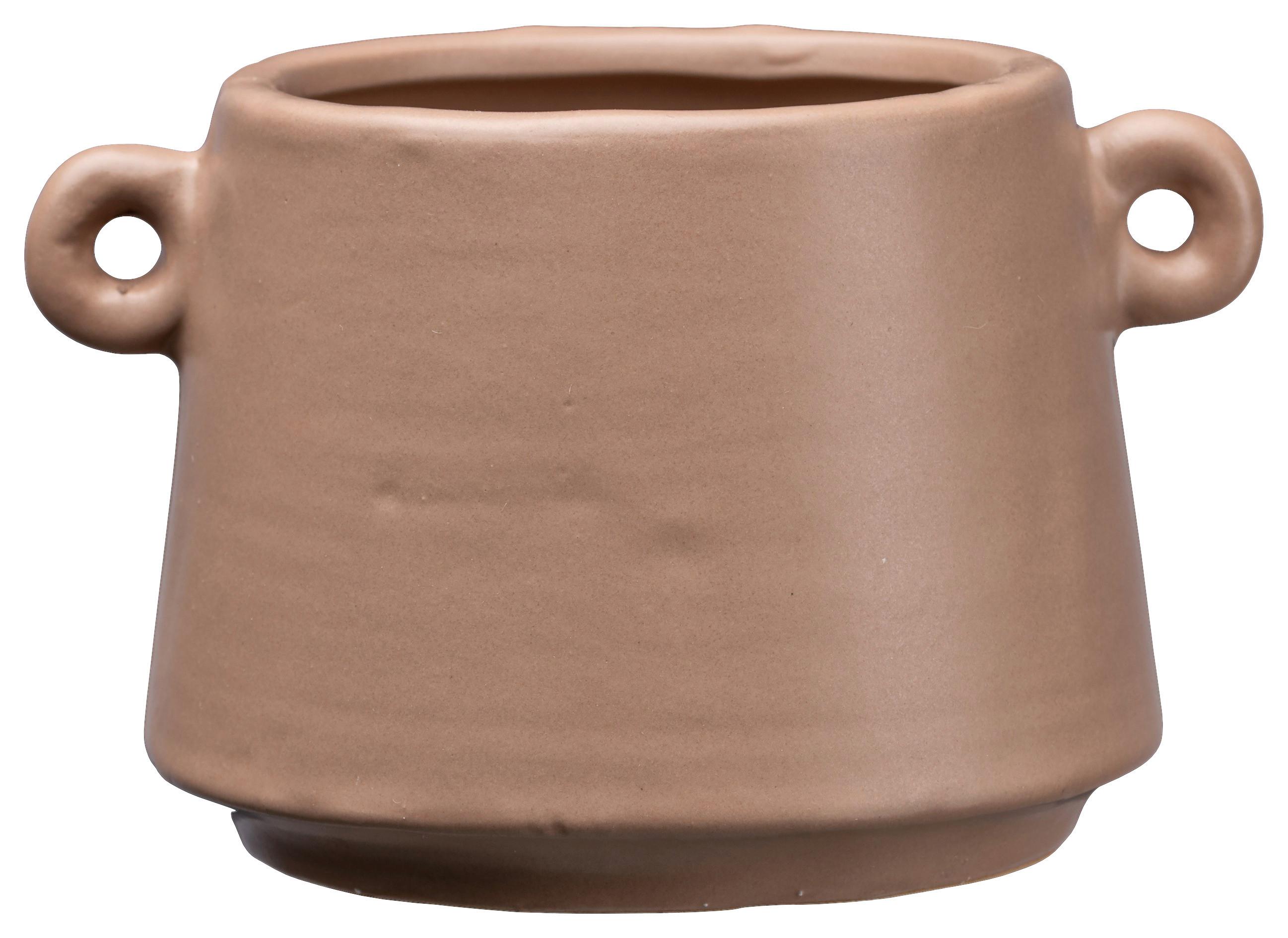 Obal na květináč Emma, V: 9cm - světle hnědá, Basics, keramika (11/9/7cm) - Modern Living