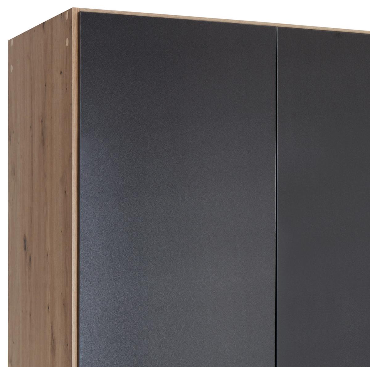 Nyílóajtós Szekrény Celle Extra 136/197 Cm - Artisan tölgy/sötétszürke, Design, faalapú anyag (136/197/54cm)