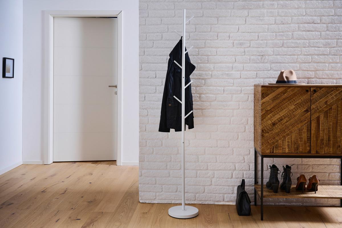 KLEIDERSTÄNDER Weiß B: 28cm - Weiß, MODERN, Metall (28/176/28cm) - P & B