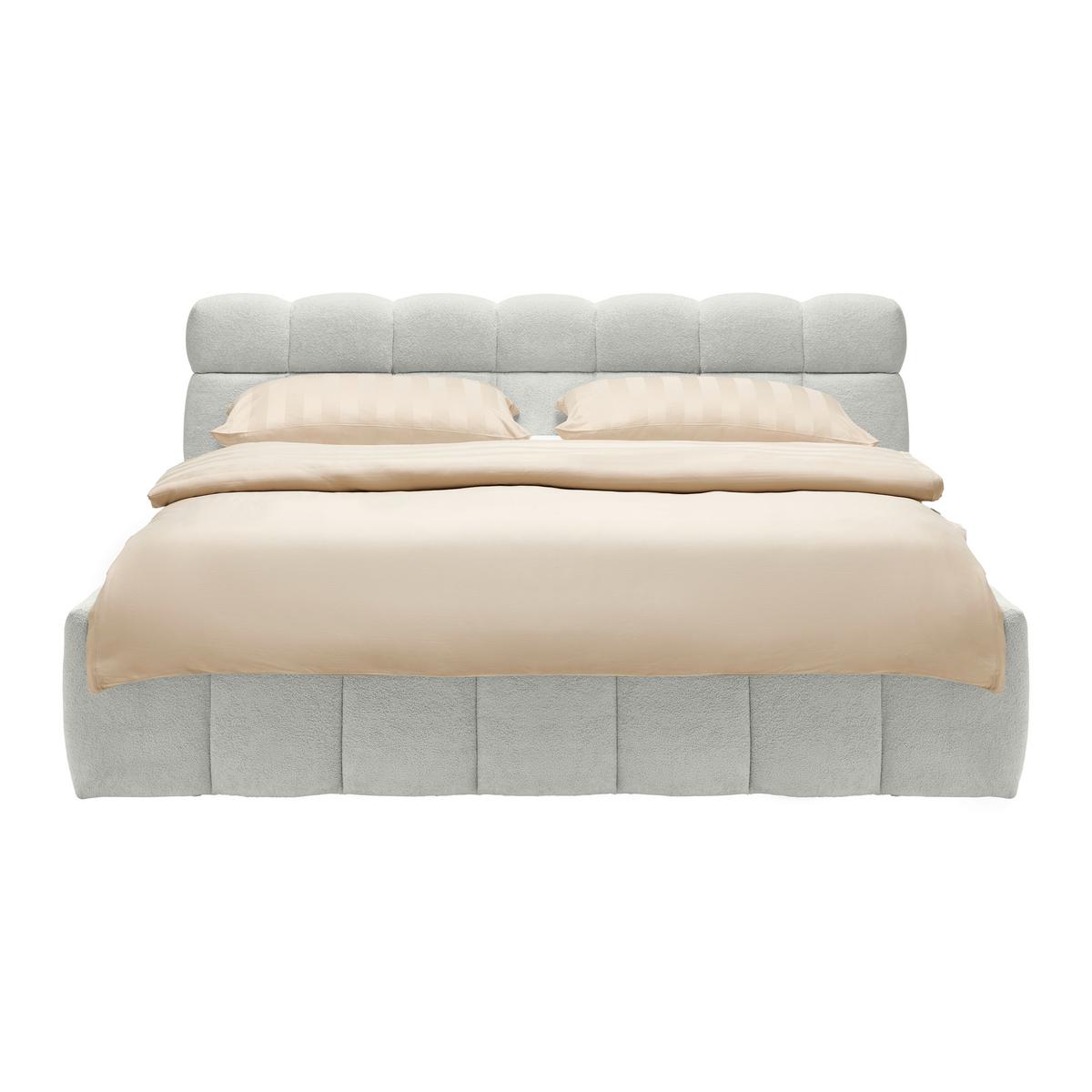Čalouněná postel MONTE 200x200, šedo hnědá - černá/šedohnědá, Konvenční, textil/plast (200/200cm) - Based