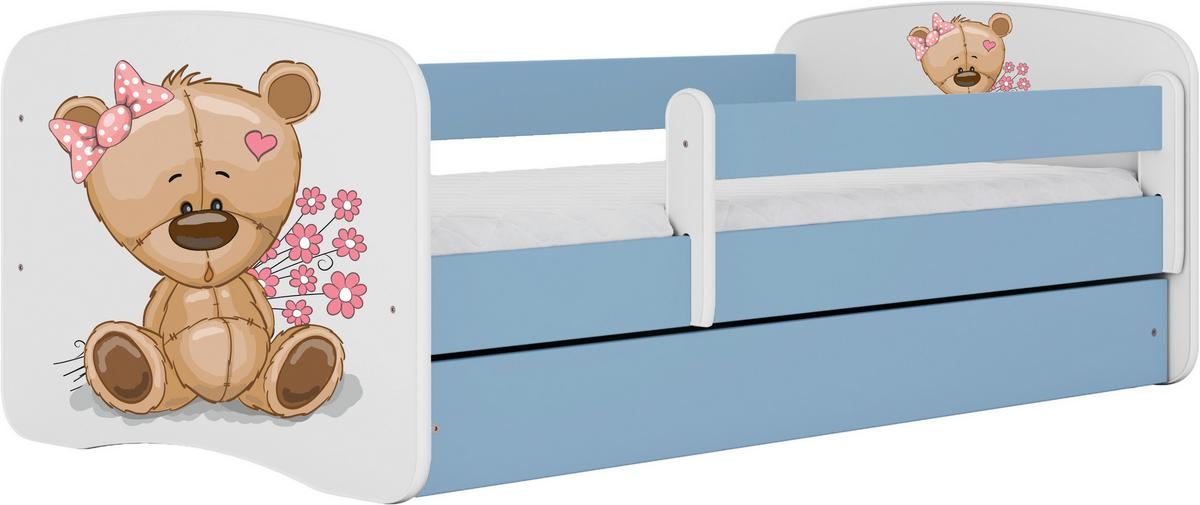 Kinder-/Juniorbett Babydreams inkl. Matratze 80x160 - Blau/Birkefarben, MODERN, Holz/Holzwerkstoff (80/160cm) - MID.YOU