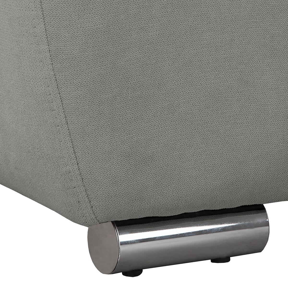 Ecksofa Azzuro Grau S: 256x175 Cm - Silberfarben/Grau, Design, Textil (256/175cm) - Livetastic
