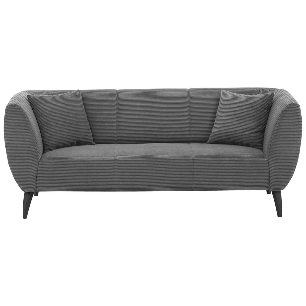 3-Sitzer-Sofa Colori Grau Rücken Echt