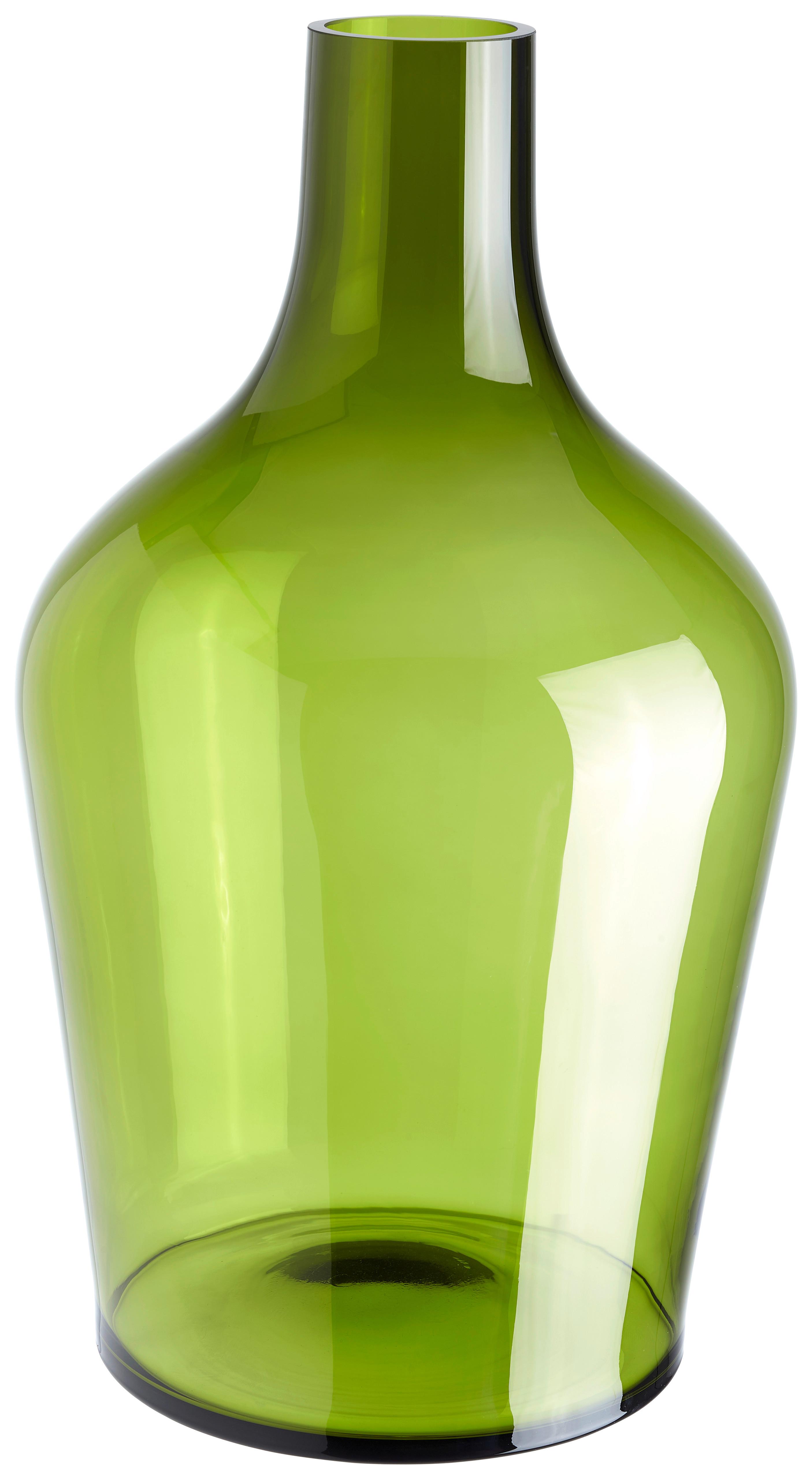 Váza Olivia, Ø/v: 25/43cm - olivově zelená, Romantický / Rustikální, sklo (25/43cm) - Premium Living