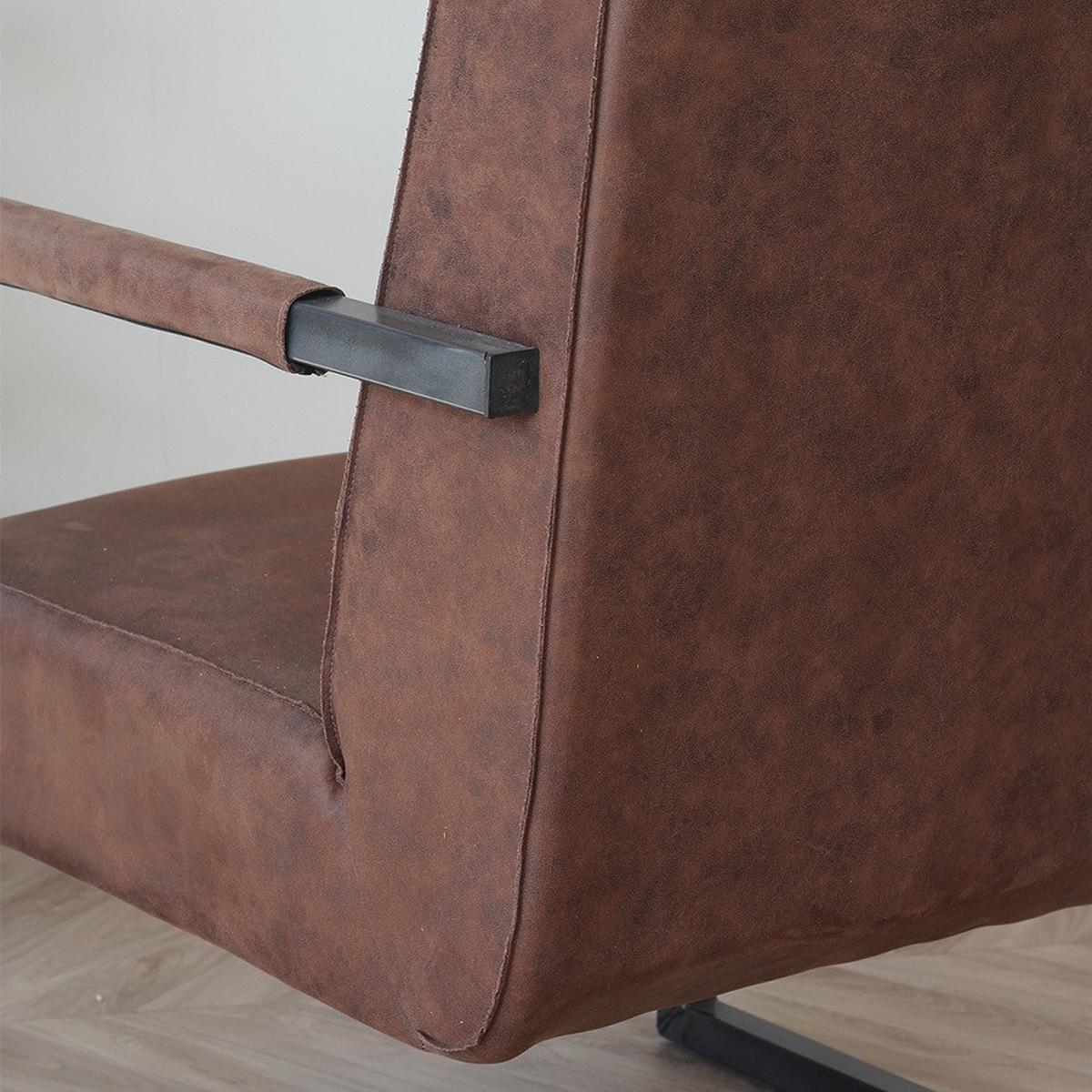 Sessel Tyler - Schwarz/Braun, LIFESTYLE, Textil/Metall (62/84/70cm) - MID.YOU