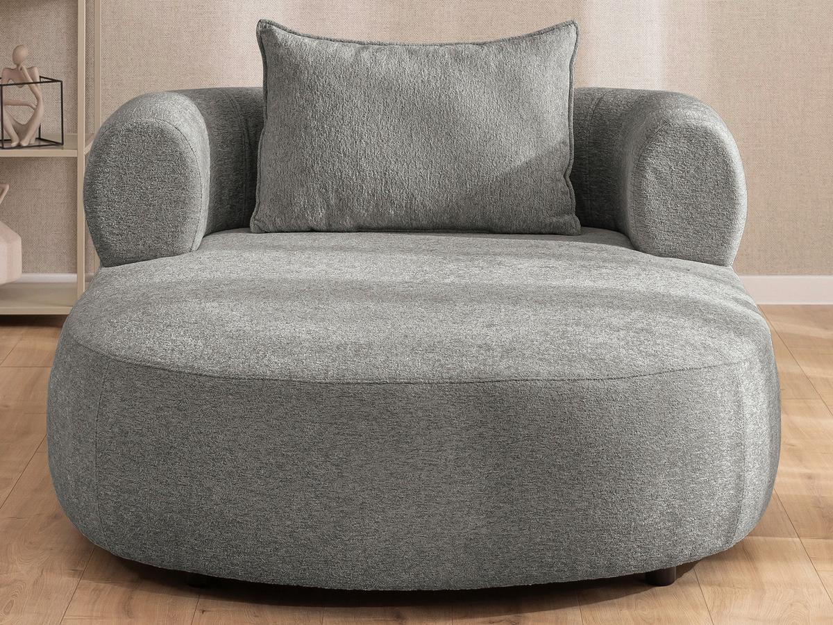 XXL-Sessel Ferro Grau B: 122 cm - Schwarz/Grau, Design, Textil (122/76/156cm) - Livetastic