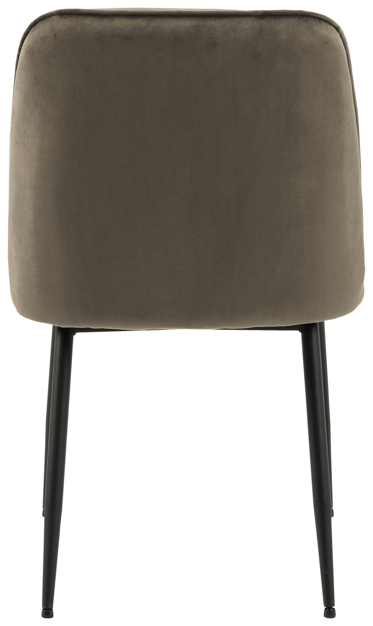 Armlehnstuhl Brooke Beige B: 50 Cm - Beige/Schwarz, Design, Textil/Metall (50/84/55cm) - MID.YOU