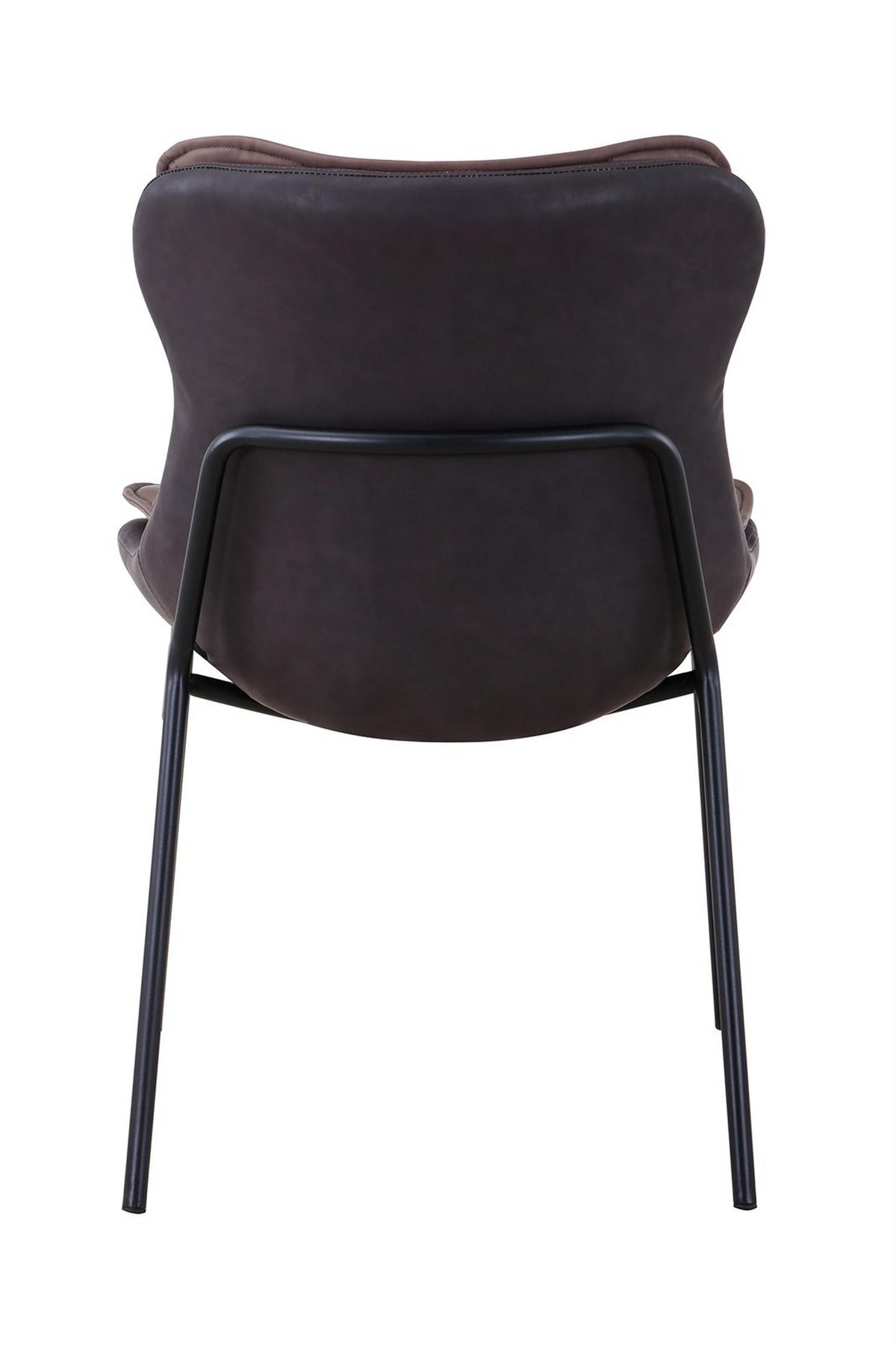 Stuhl Brady 200 Braun - Hellbraun/Dunkelbraun, Design, Textil/Metall (54/84/64cm) - Kayoom