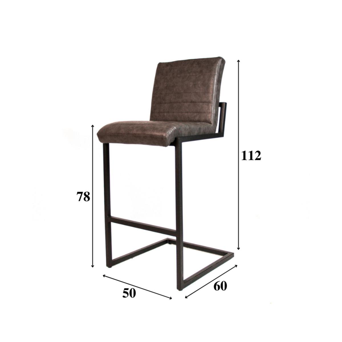 Barhocker-set Donny Anthrazit B: 54 Cm - Anthrazit/Schwarz, MODERN, Textil/Metall (54/100/58cm) - MID.YOU