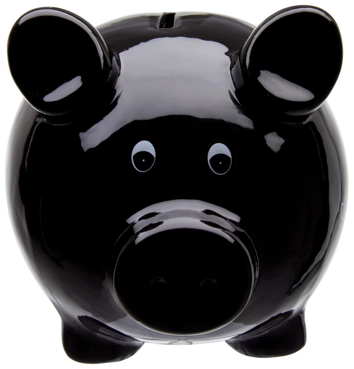 Dekoschwein Wilbur - Schwarz, MODERN, Keramik (13/15/12cm) - Luca Bessoni