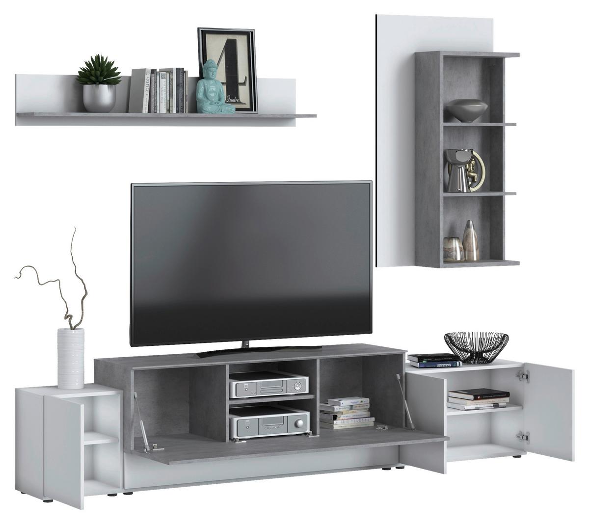 Nappali Szekrénysor Canora - Modern, faalapú anyag (270/220/42cm)