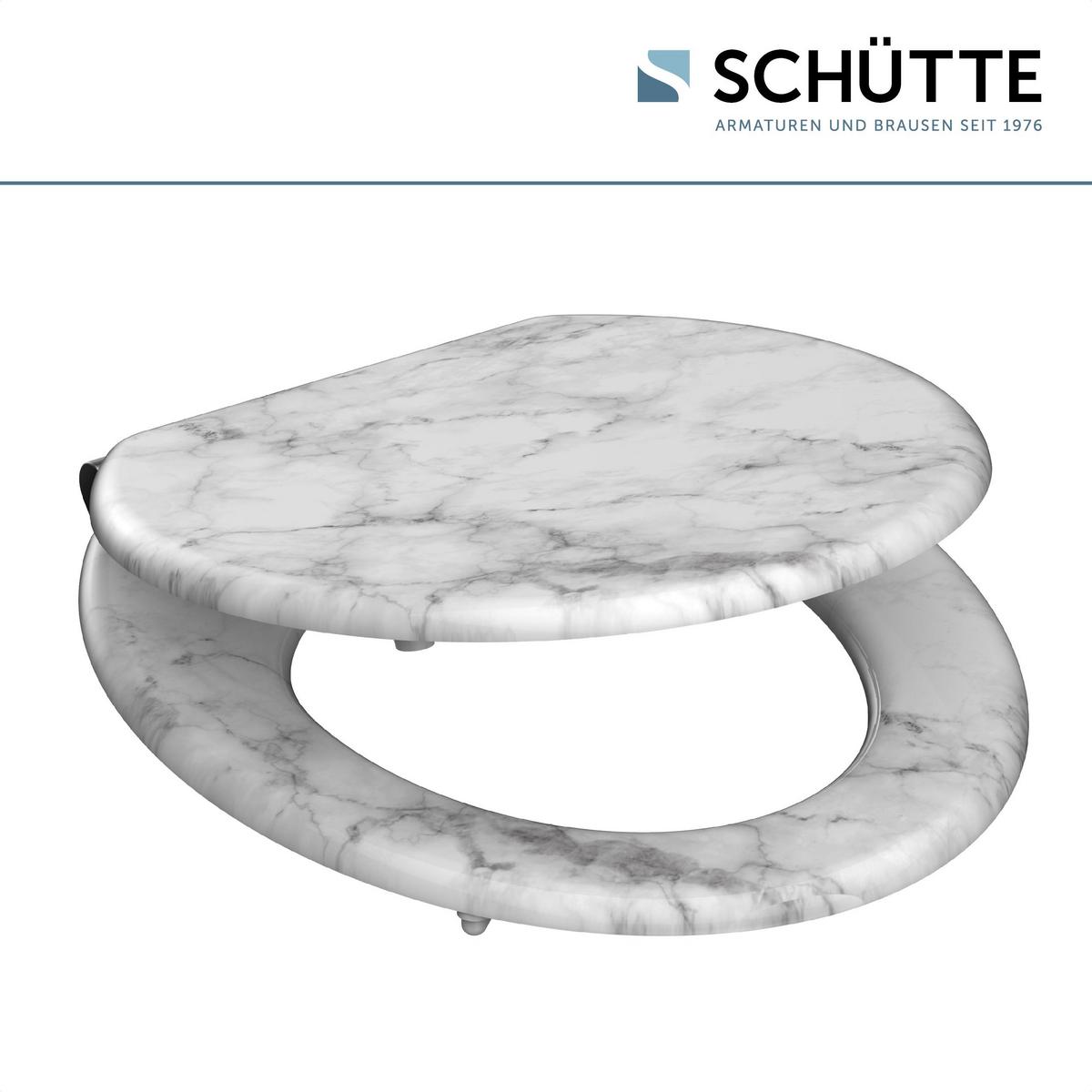 Wc-sitze Grau/weiß B: 43,5 Cm - Weiß/Grau, Design, Holzwerkstoff (43,5/5,5/37,5cm) - Schütte