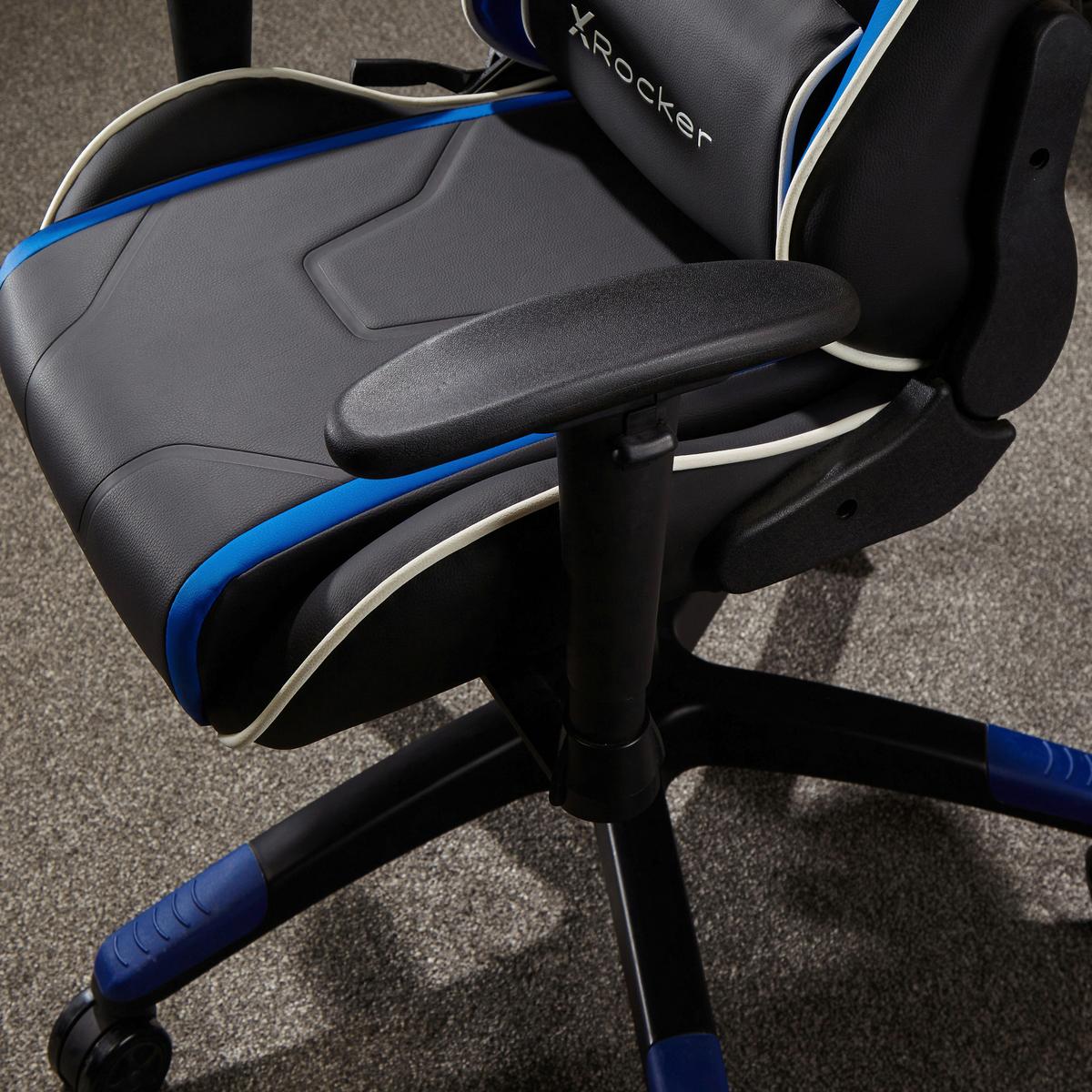Gamingstuhl Agility Compact Esports - Blau/Schwarz, MODERN, Kunststoff/Textil (55/113/62,5cm) - X Rocker
