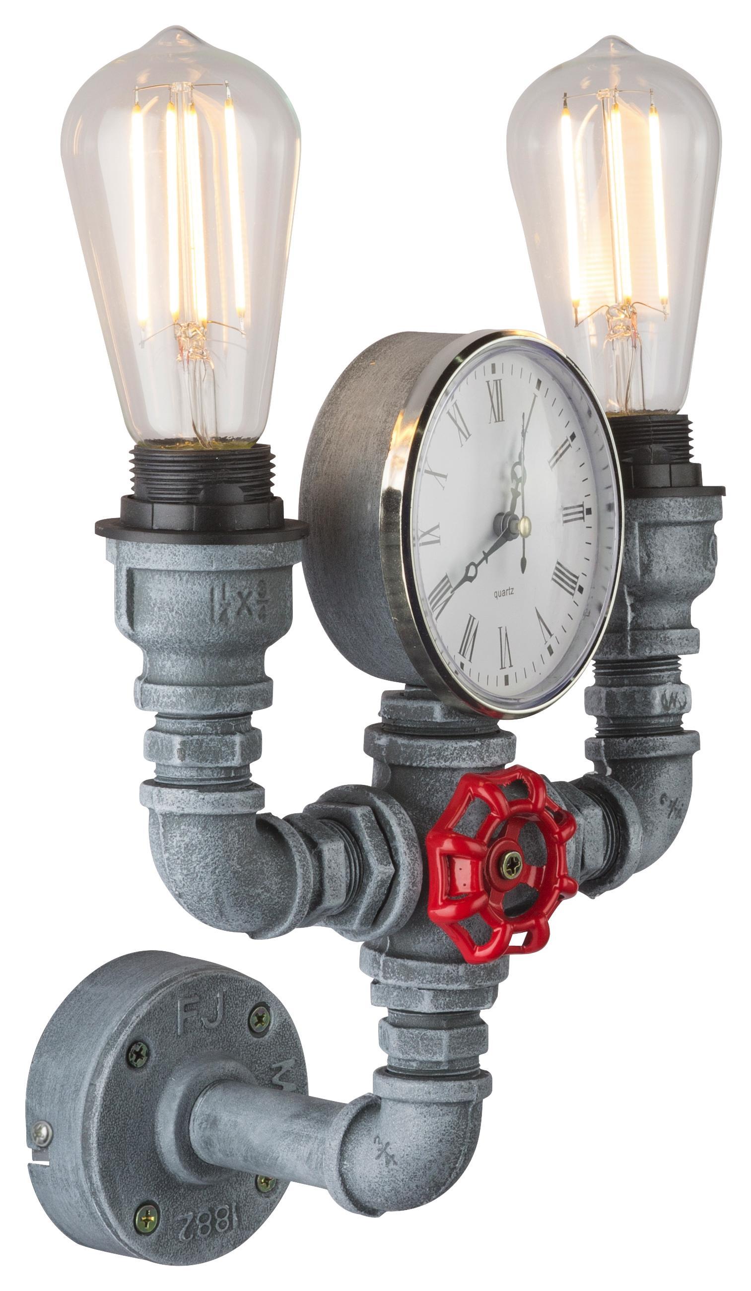 Wandleuchte Dara - Grau, MODERN, Metall (24/16/28,5cm)