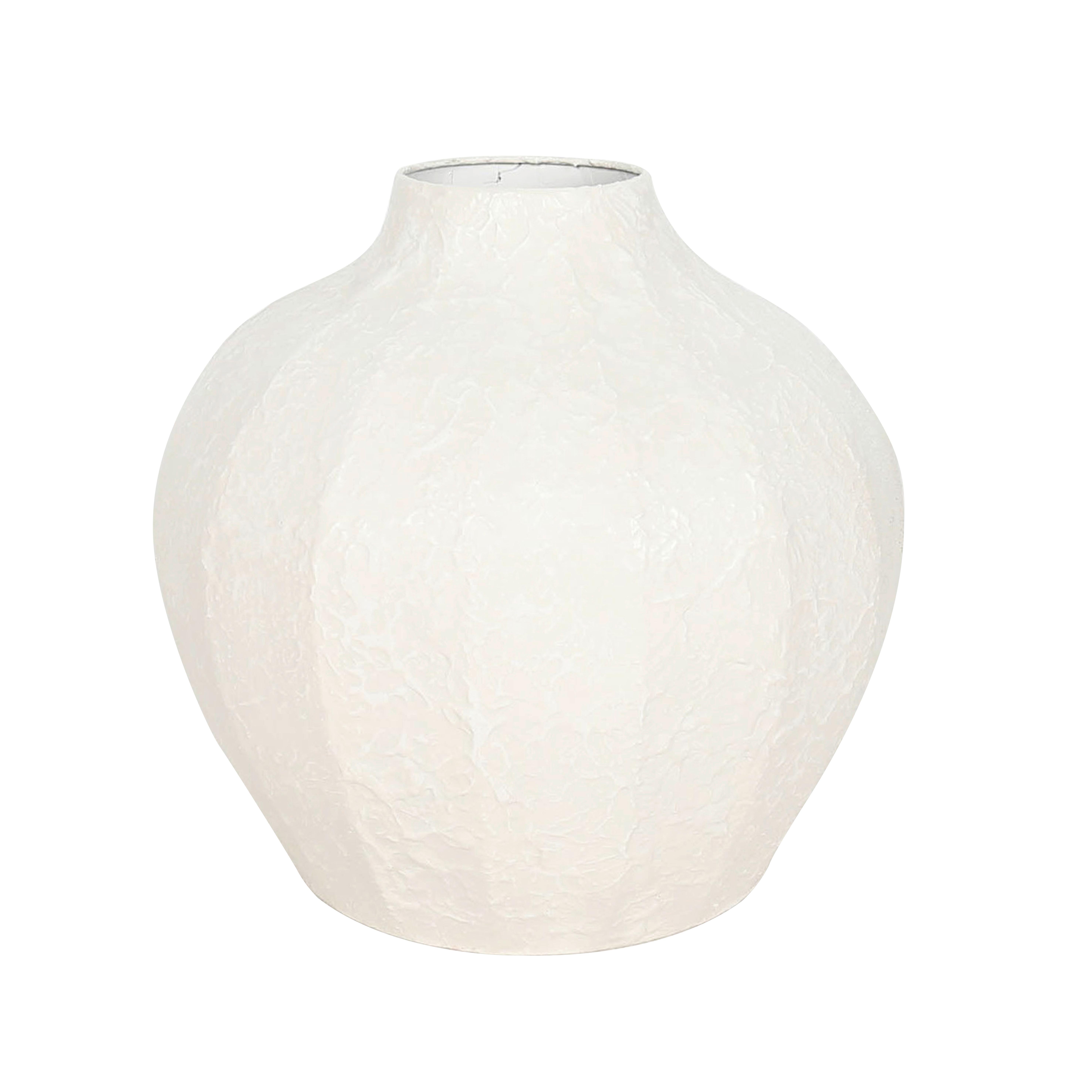 Váza LAILA - biela, Modern, kov (34/33cm) - Mömax