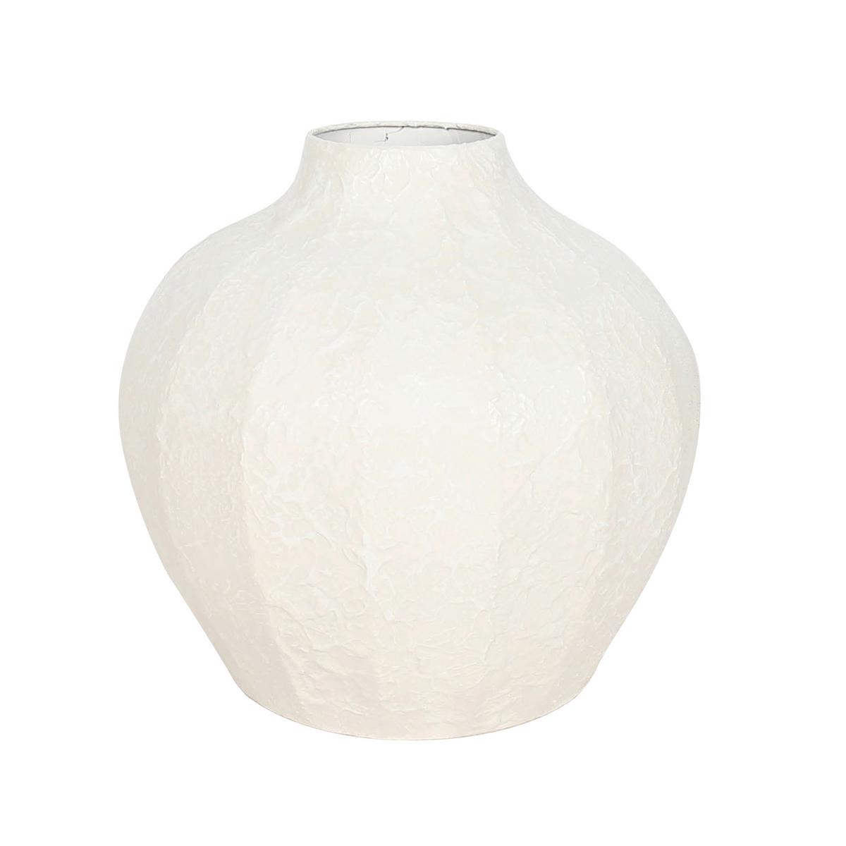 Váza LAILA - biela, Modern, kov (34/33cm) - Mömax