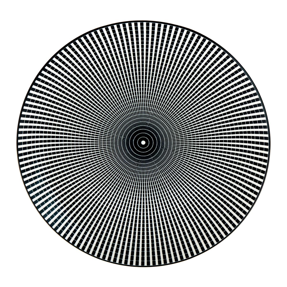 Plytký tanier SHIVA - čierna/biela, Lifestyle, keramika (27/2,5cm) - Mömax