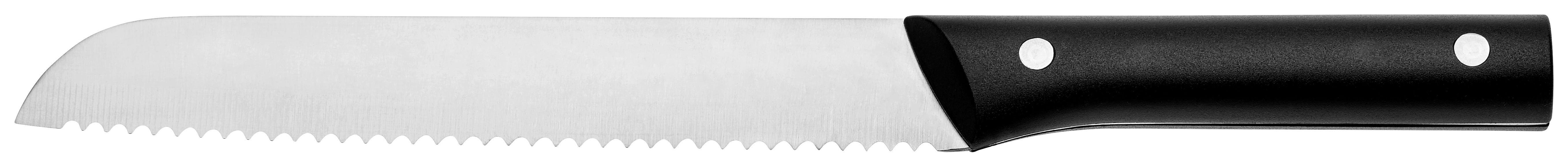 Brotmesser Jannes Edelstahl Klinge ca. 20 cm - Silberfarben, KONVENTIONELL, Metall (32cm) - Luca Bessoni