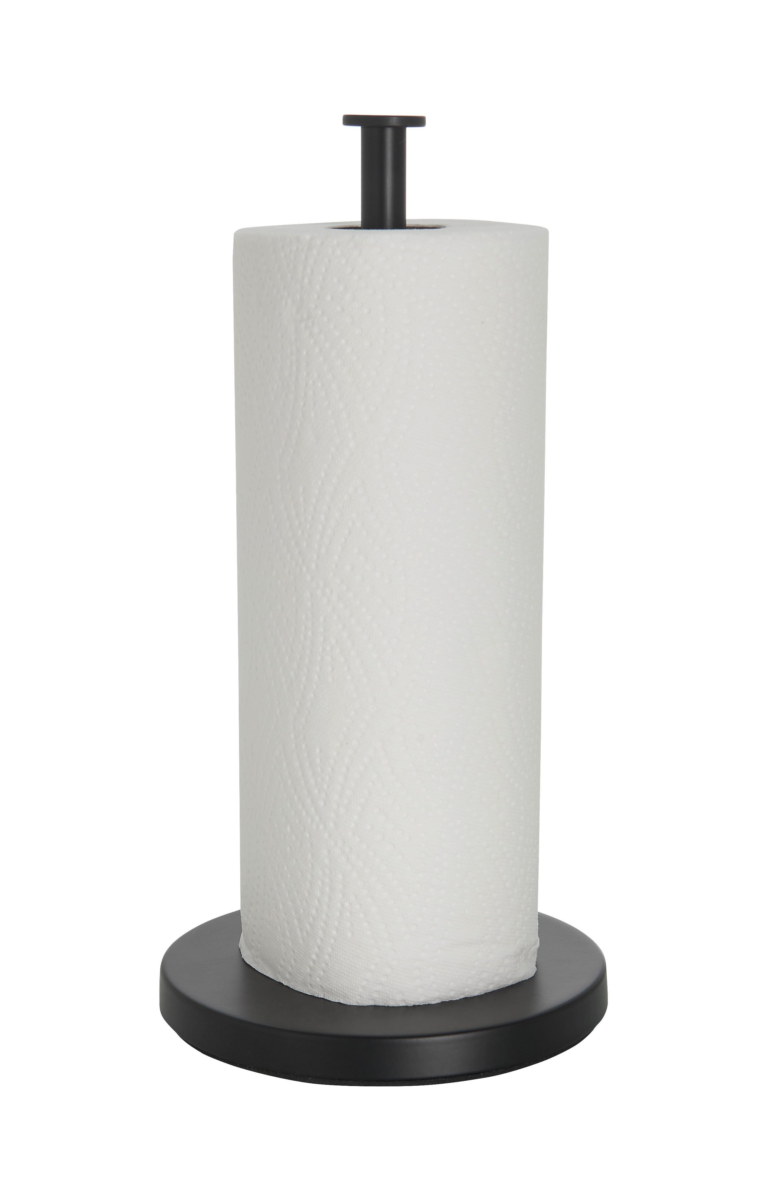 Držák na kuchyňské utěrky Leif, Ø/V: 16/31cm - černá, Moderní, kov/plast (16/31cm) - Mömax
