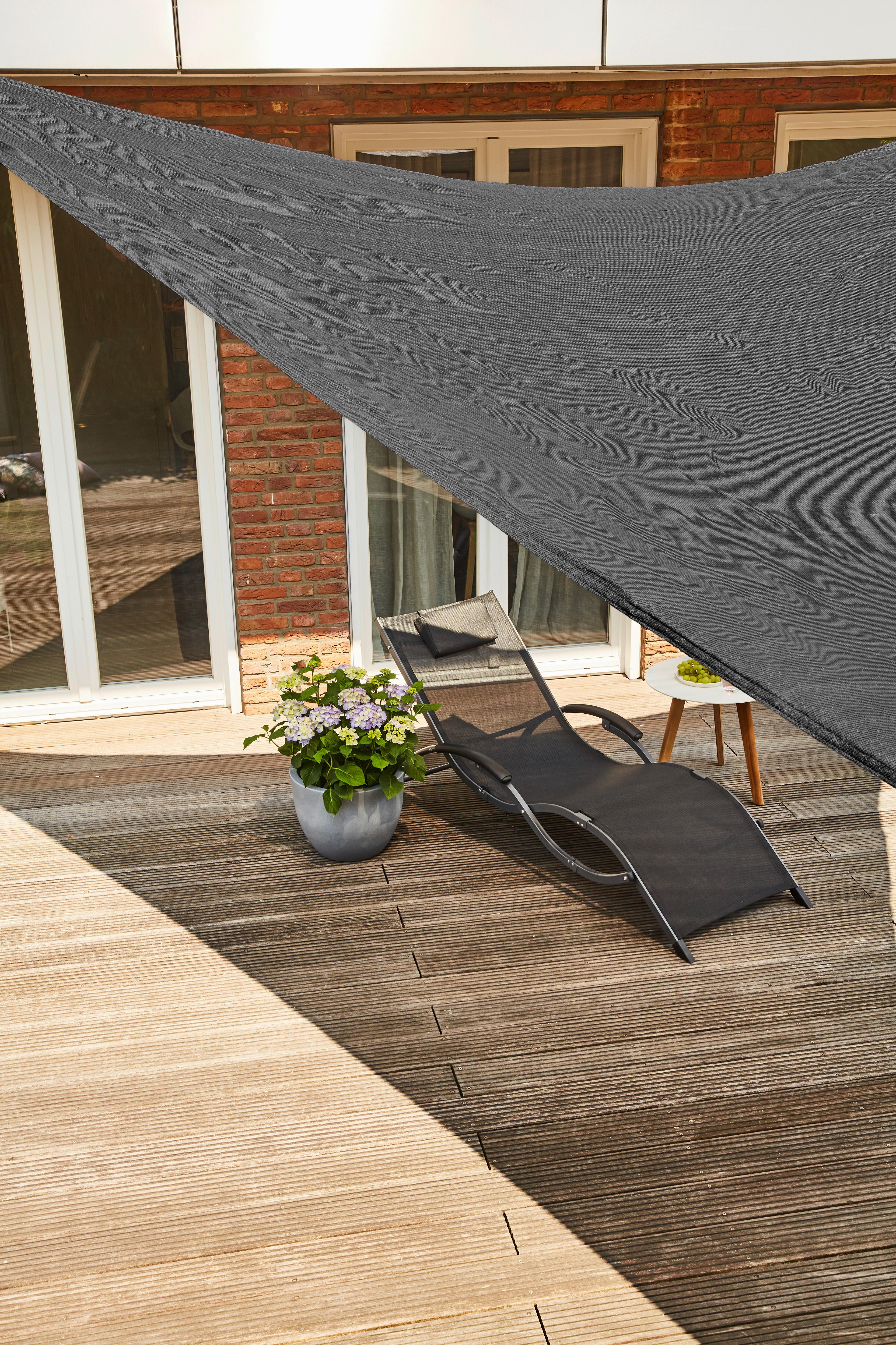 Sonnensegel H16888 - Grau, MODERN, Textil/Metall (360/360/360cm) - Siena Garden