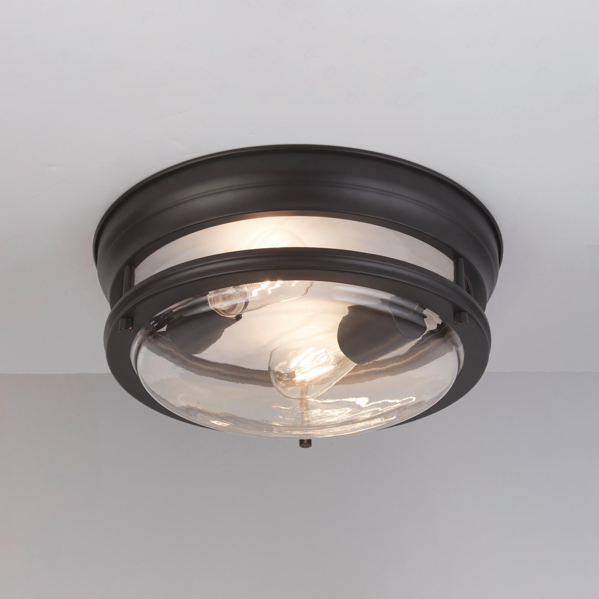 Badezimmer-deckenleuchte 5182bk - Klar/Schwarz, Basics, Glas/Metall (35/14.5cm)