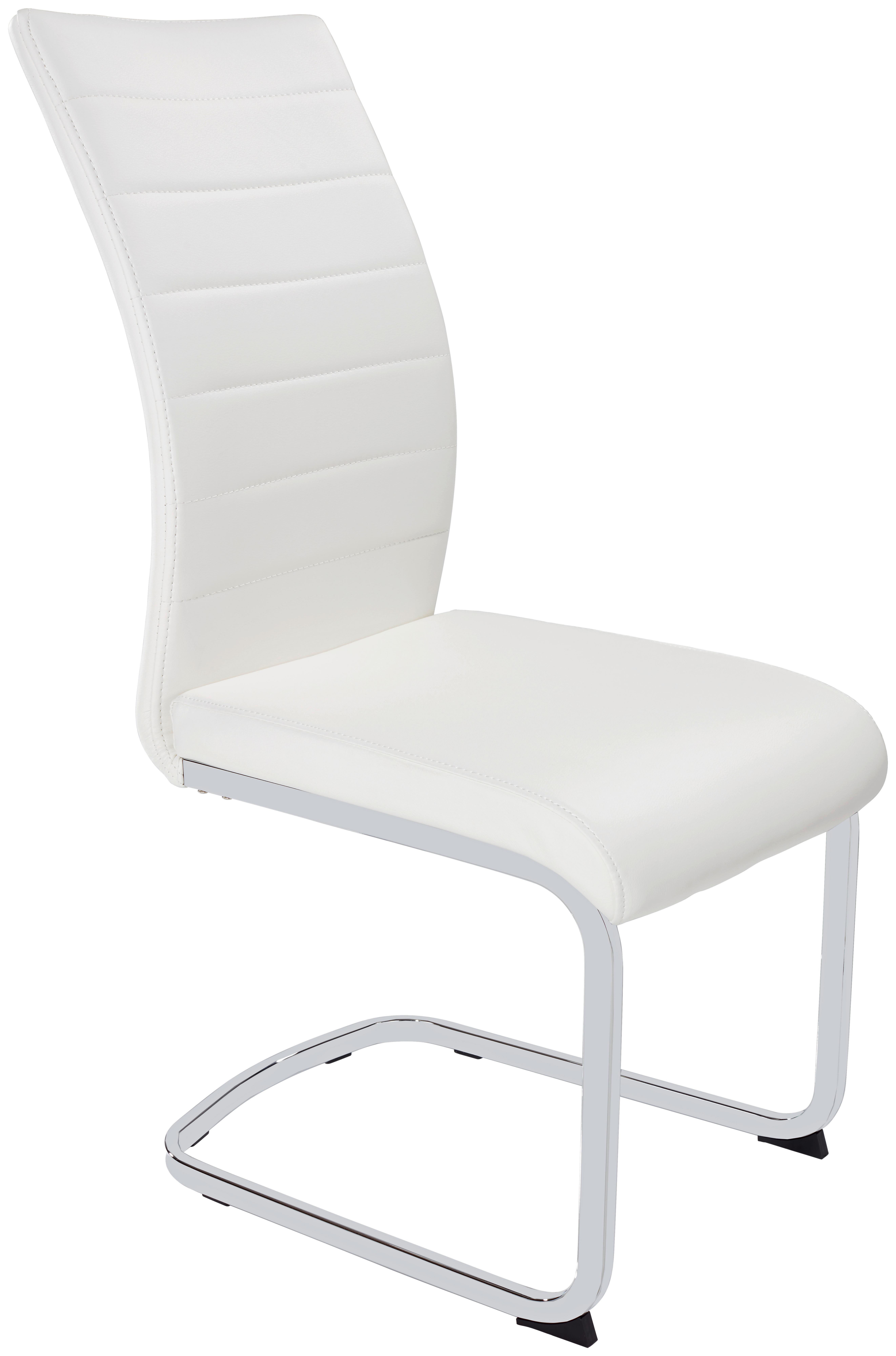 Szánkótalpas Szék "dalia S" Dalia 8683 - króm/fehér, Konventionell, textil/fém (43/98/60cm)