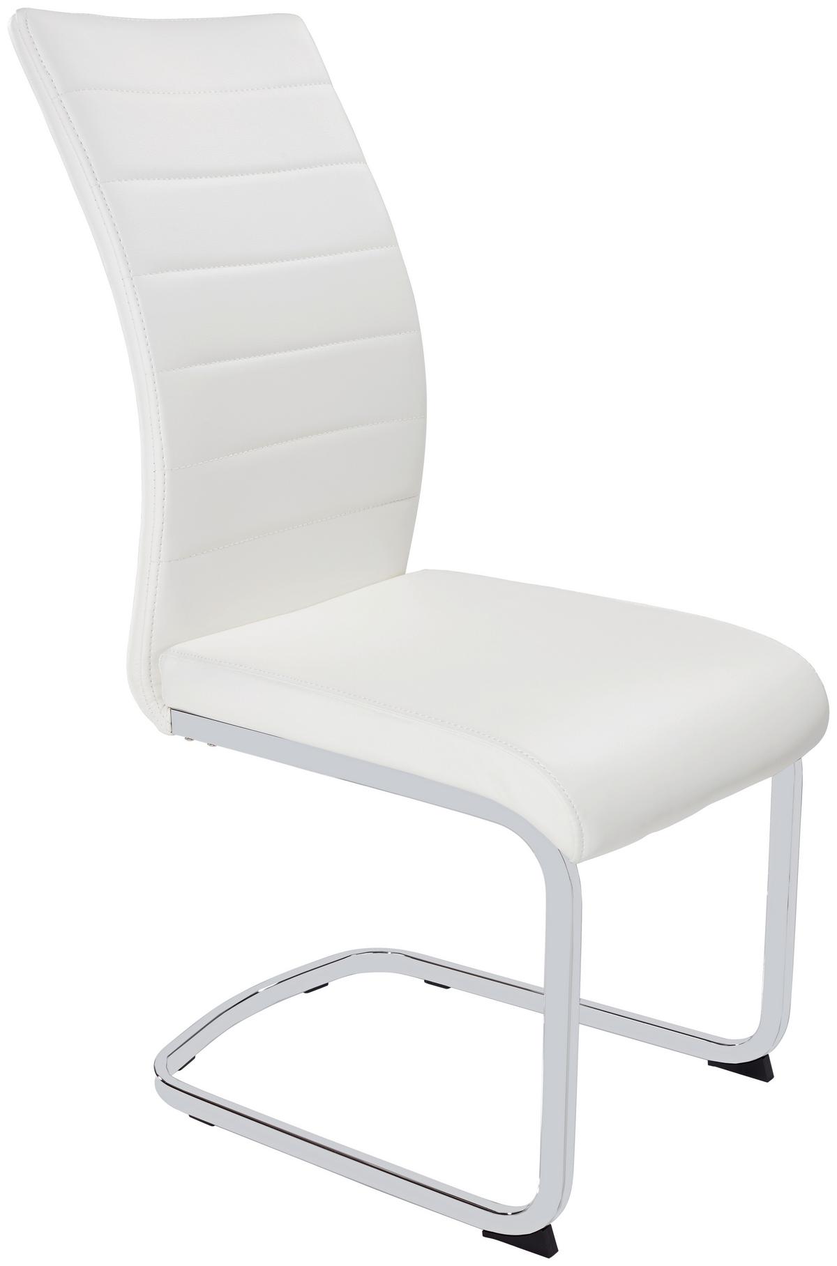 Szánkótalpas Szék "dalia S" Dalia 8683 - krómszínű/fehér, Konventionell, textil/fém (43/98/60cm)