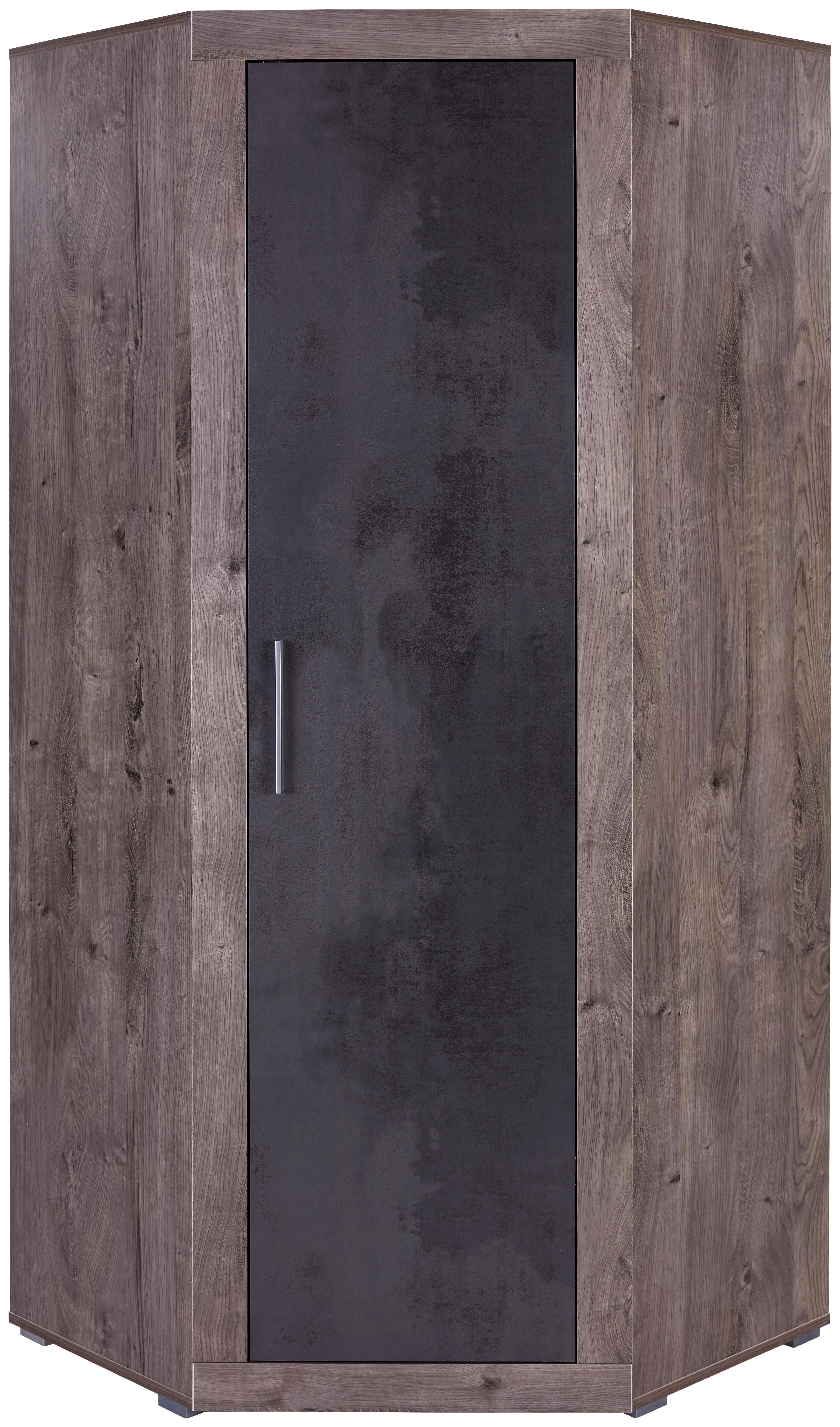 Eckschrank Frame B:81cm Ribbeck Eiche/ Oxid Dekor - Eichefarben, KONVENTIONELL, Holzwerkstoff (81/200/81cm)