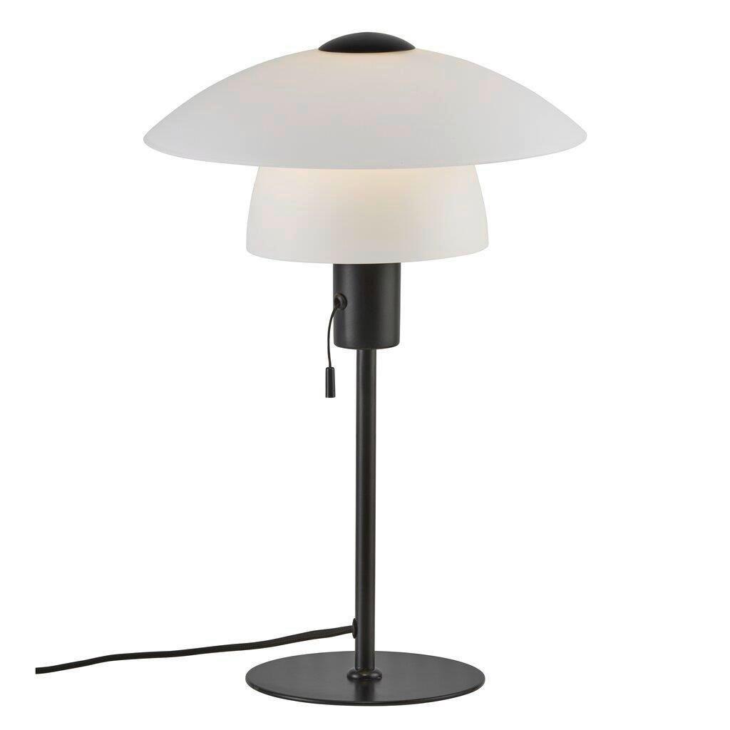 Tischleuchte Japandi Weiß D: 27,5 cm - Schwarz/Weiß, Design, Glas/Metall (27,5/40cm) - Nordlux