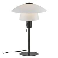 Tischleuchte Japandi Weiß D: 27,5 cm - Schwarz/Weiß, Design, Glas/Metall (27,5/40cm) - Nordlux