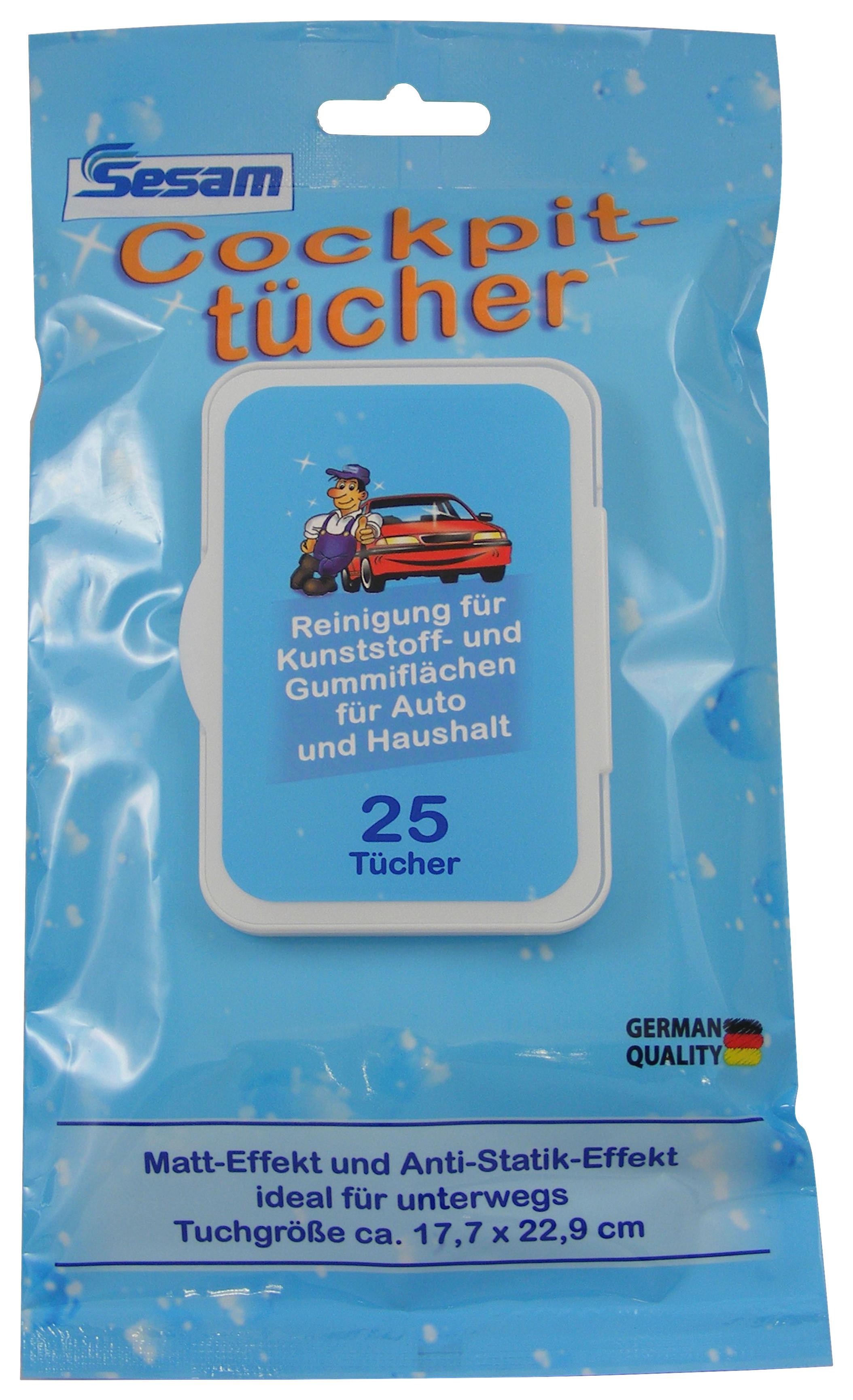 Cockpit-tücher Auto, 25 Stück Glanz-Effekt, Versiegelt - MODERN, Textil (12/27/2cm)