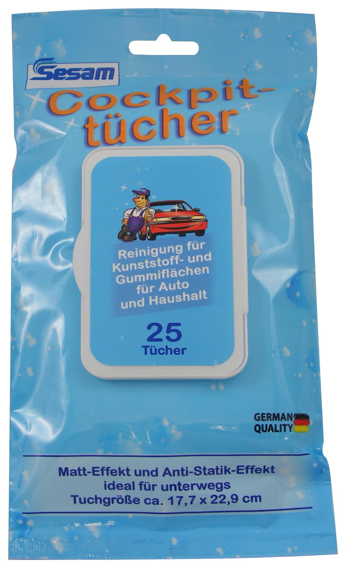 Cockpit-tücher Auto, 25 Stück Glanz-Effekt, Versiegelt - MODERN, Textil (12/27/2cm)