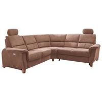 Ecksofa Parole Hellbraun S:241/238 cm - Wildeiche/Hellbraun, KONVENTIONELL, Textil (241/238cm) - Livetastic