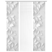 Flächenvorhang Rixa 3er Set - Grau Hochglanz/Weiß, Design, Textil (60/260cm)