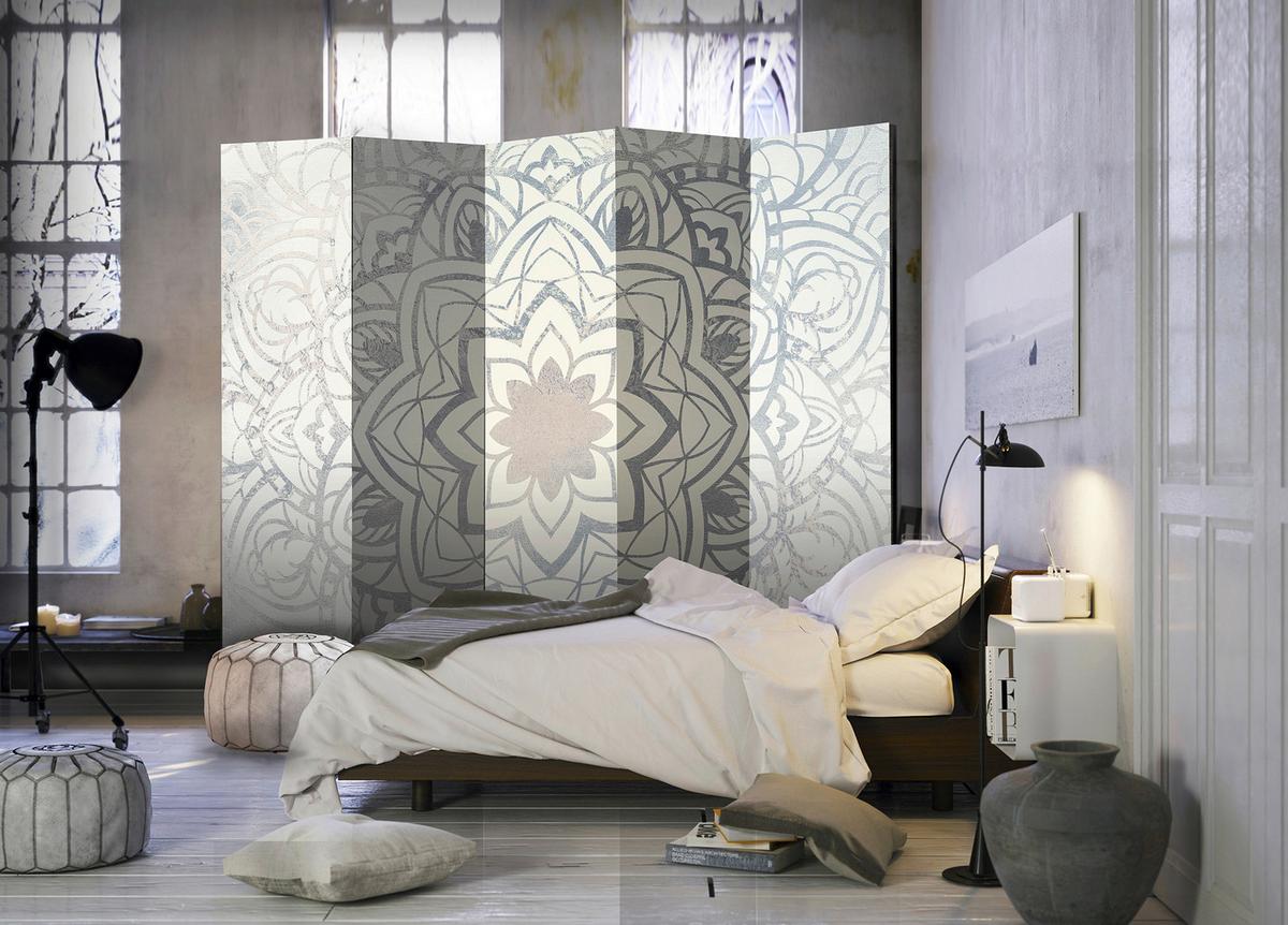 Paravent Grau Beige B: 225 Cm - Beige/Grau, Basics, Holz/Textil (225/172/3cm) - artgeist