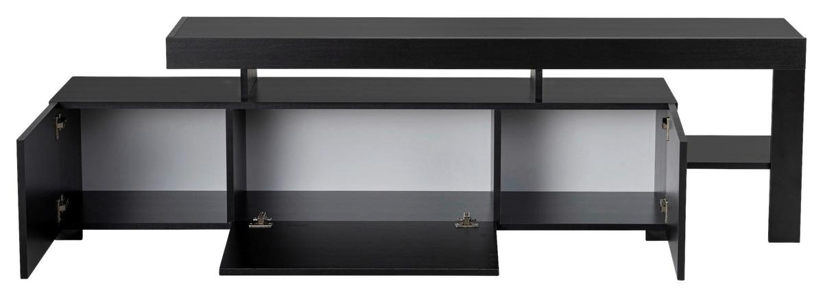 TV-ELEMENT Schwarz B: 192cm - Schwarz, MODERN, Holzwerkstoff (192/53/37cm)