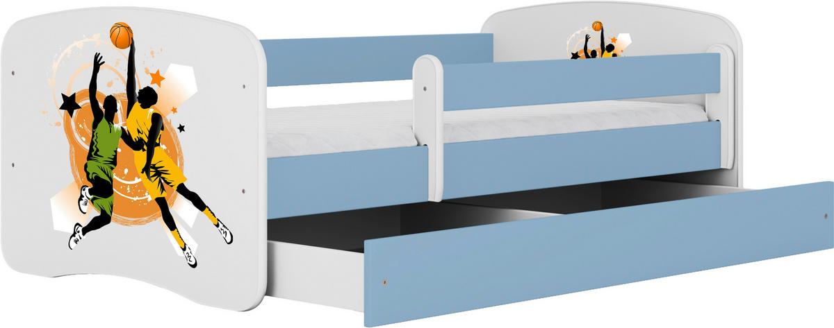 Kinder-/Juniorbett Babydreams inkl. Matratze 80x160 - Blau/Birkefarben, MODERN, Holz/Holzwerkstoff (80/160cm) - MID.YOU